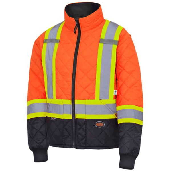 Woolwich - Hi-viz Orange Quilted Freezer/Safety Jacket Thumbnail