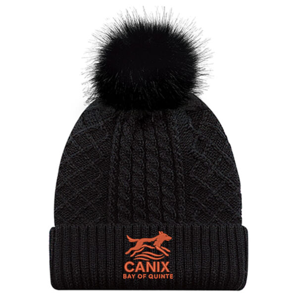 Embroidered Acrylic / Polyester Satin Cuff Toque Thumbnail