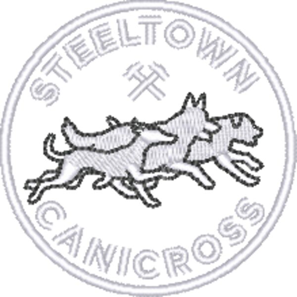 Steeltown Canicross circle logo WHITE Thumbnail